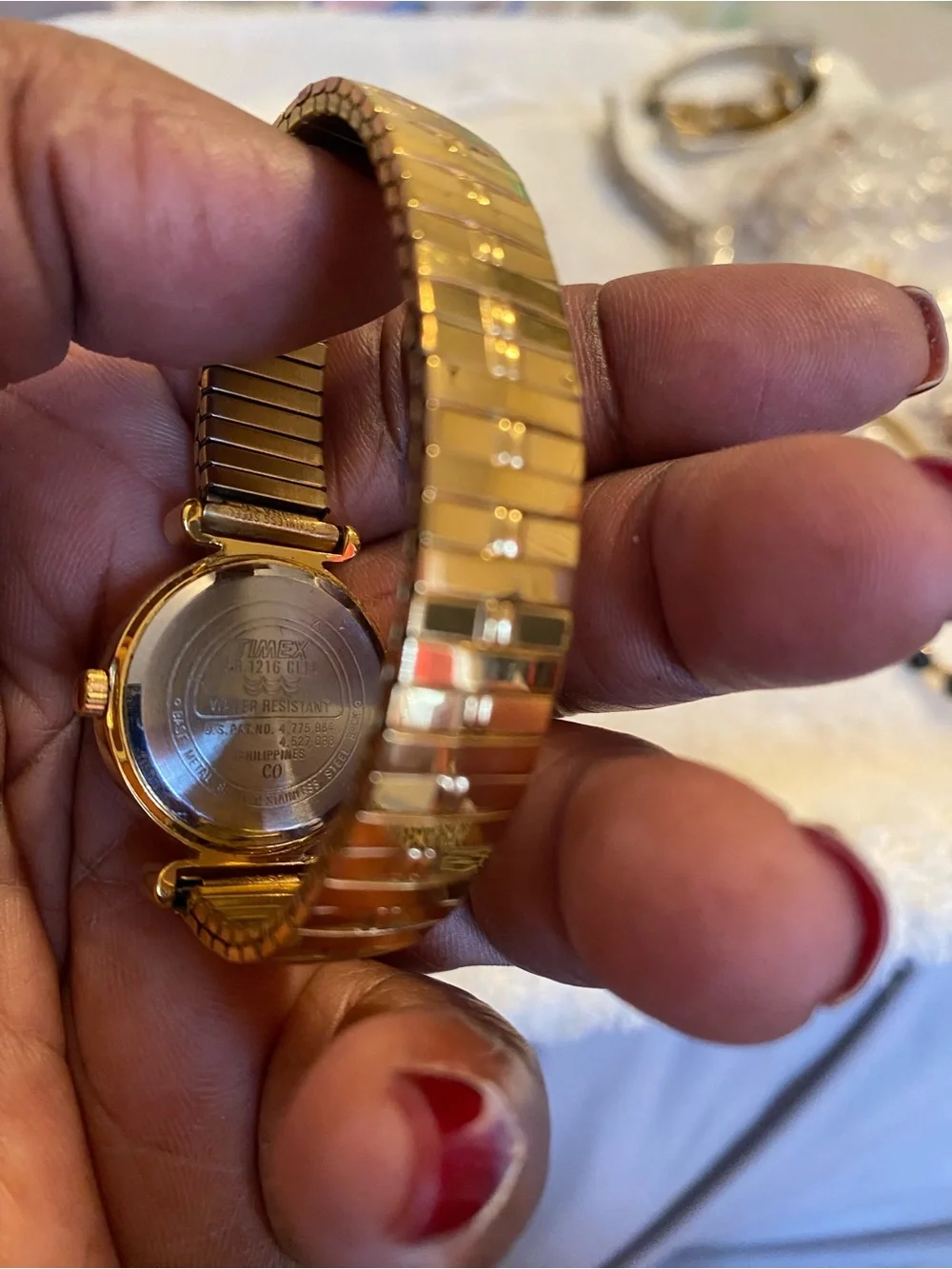 Timex Women’s Gold-Tone Dress Watch with Silver-Tone Companion